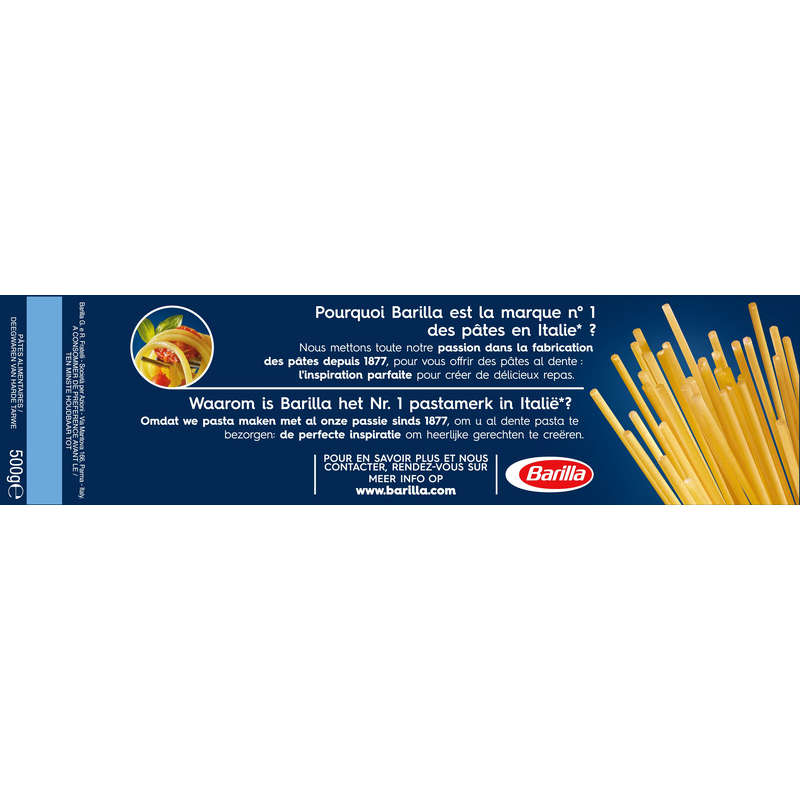 Barilla Pâtes spaghetti n°5 500g