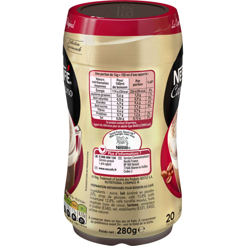 Nescafé Café Soluble Cappuccino 280g