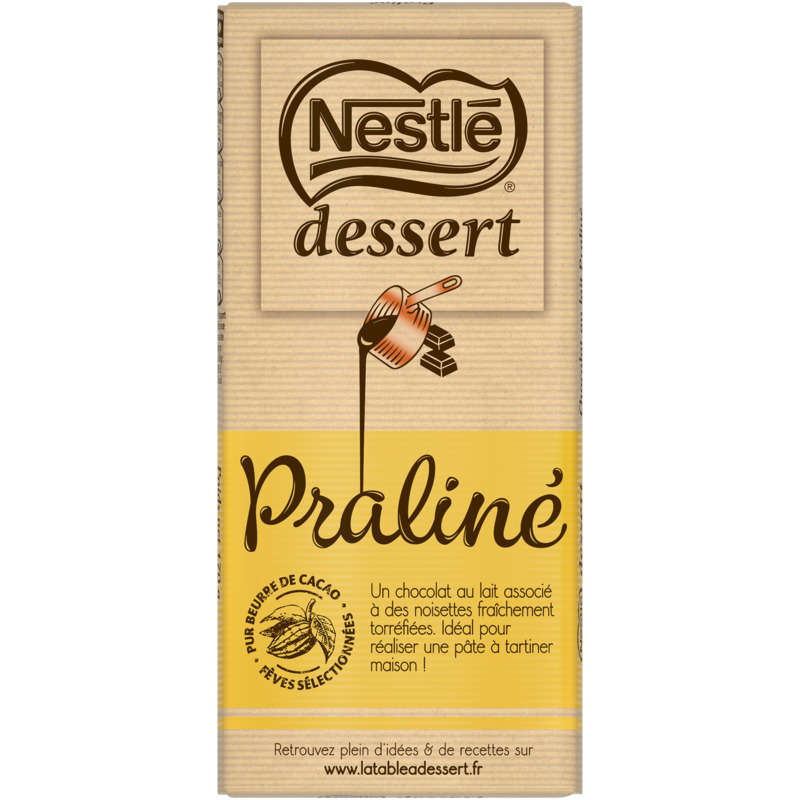 Nestlé Desser Chocolat au lait Praliné 170g