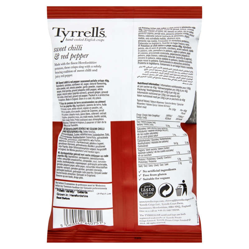 Tyrrell'S Chips Piment Doux Sweet Chili 40g