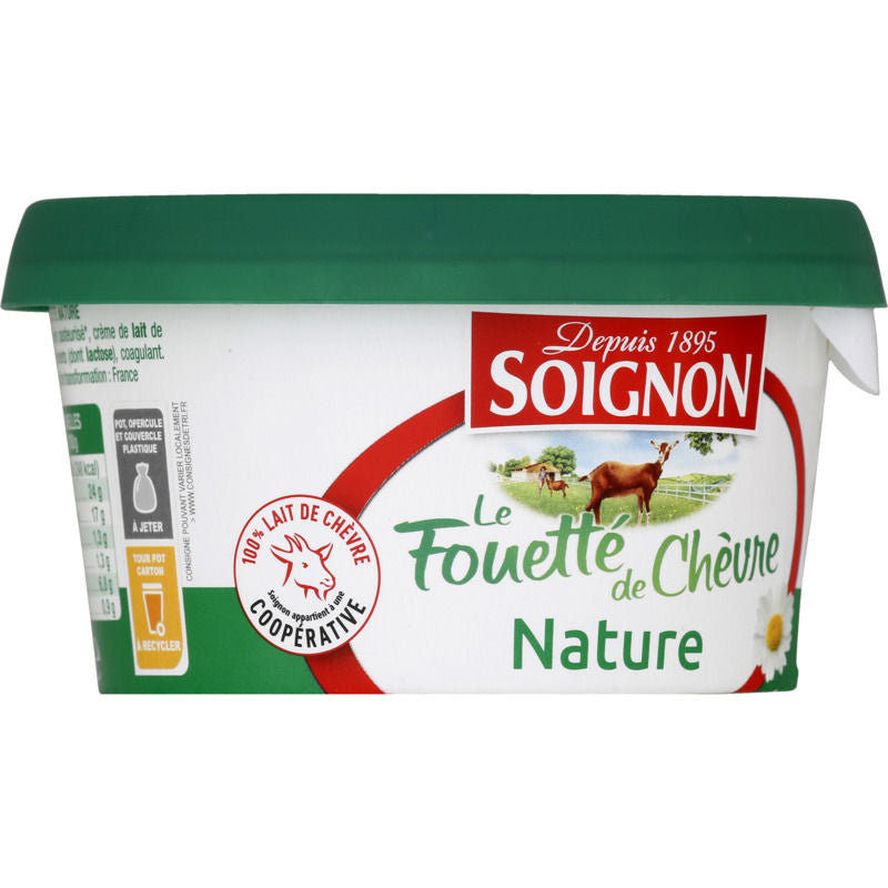 Soignon Fouetté De Chèvre Nature 140g