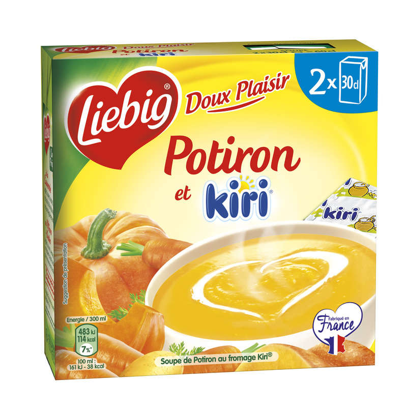 Liebig Soupe Doux Plaisir Potiron et kiri 2x30 cl