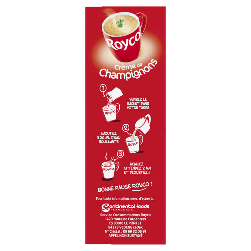 Royco Soupe à la Crème de champignons 4x16g