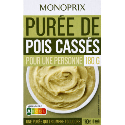 Monoprix purée de pois cassés au laurier 180g