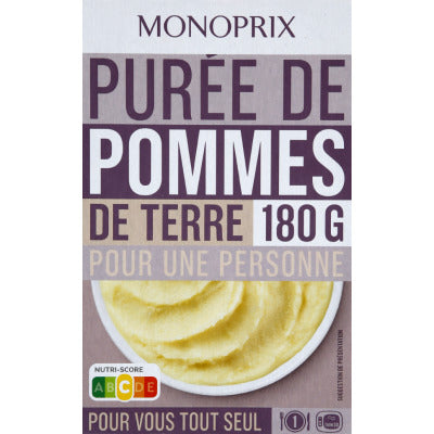 Monoprix purée de pommes de terre 180g