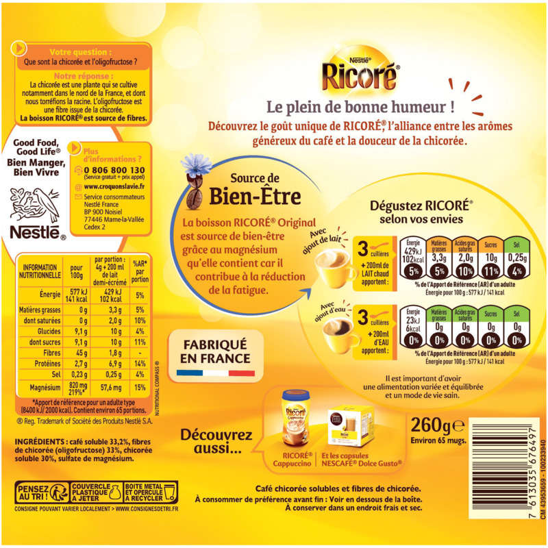 Ricoré Café Chicorée Soluble 260g