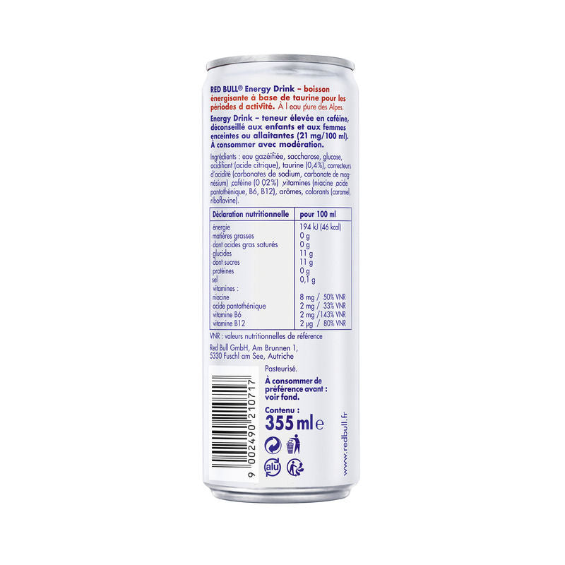 Red Bull Boisson Énergisant Le Pack De 4x35,5cl