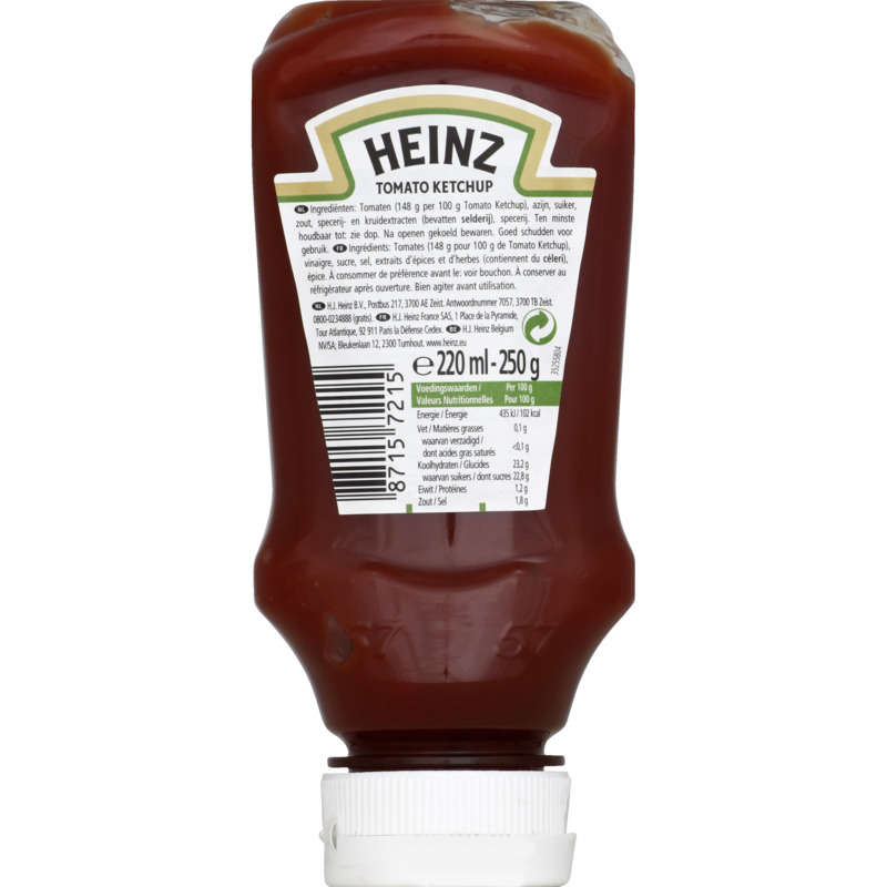 Heinz Tomato Ketchup Top Down 250g