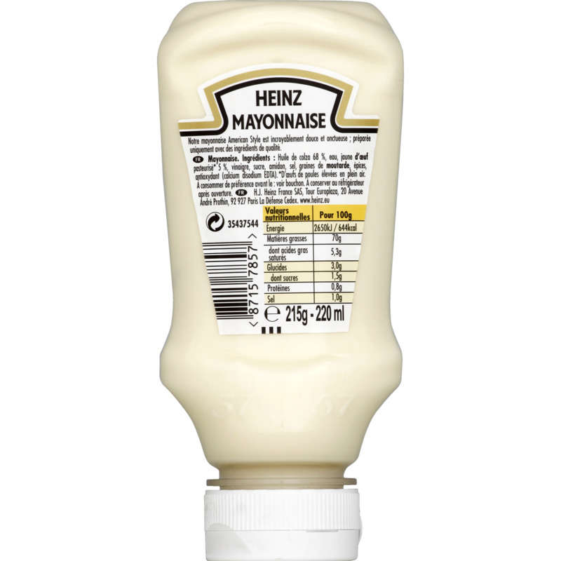 Heinz Mayonnaise American style 215g