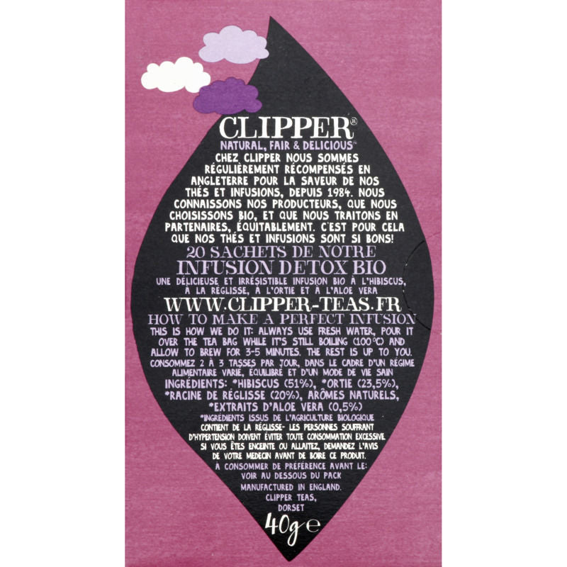 Clipper Infusion Détox Bio 20 Sachets 40g