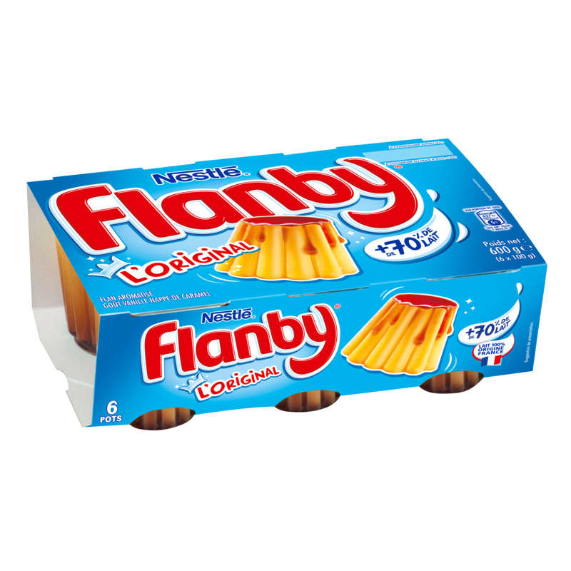 Flanby Flans vanille caramel 6x100g