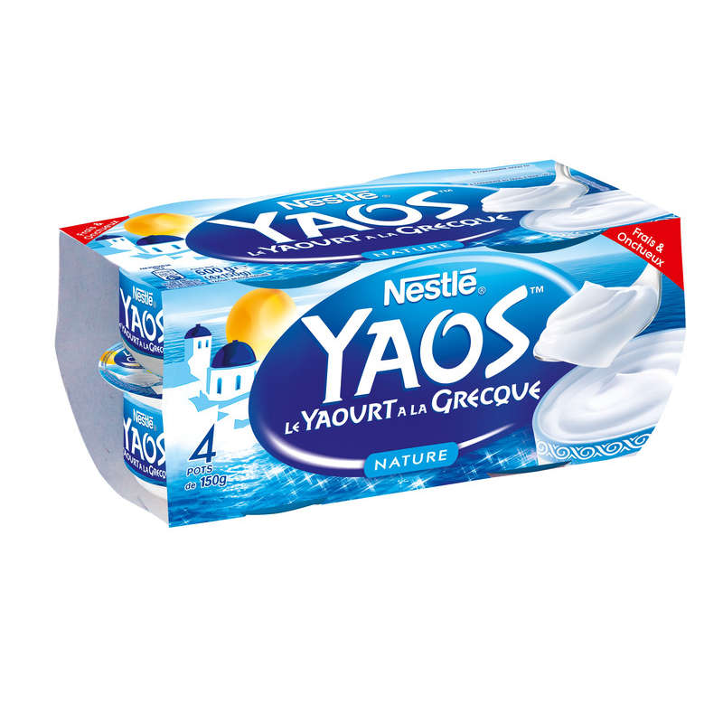 Yaos Yaourt À La Grecque Nature 4x150g