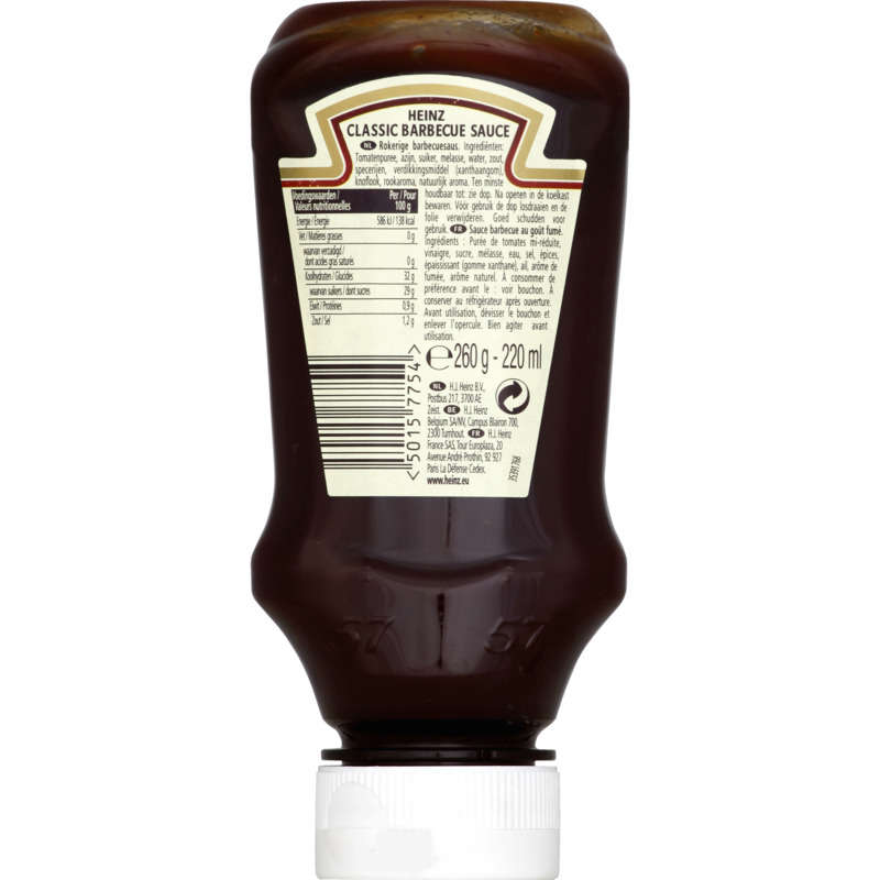 Heinz Sauce Barbecue Classic Flacon Souple 260g