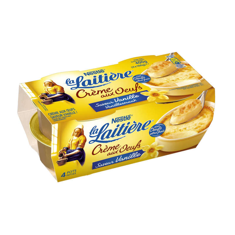 La Laitière Crème aux œufs Vanille 4x100g