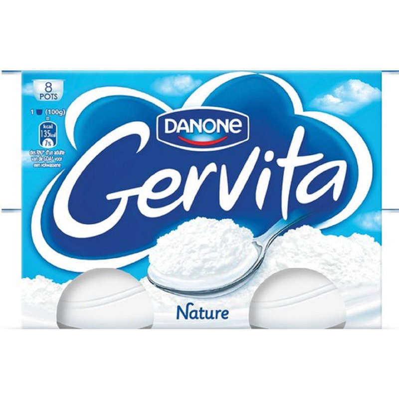 Gervita Fromage Blanc mousse nature 8x100g