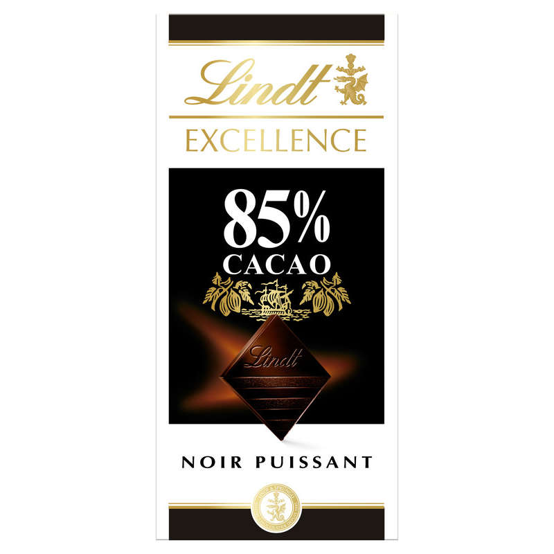 Lindt Excellence Tablette Chocolat Noir 85% De Cacao 100g