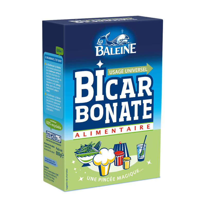 La Baleine Bicarbonate alimentaire étui carton 800g