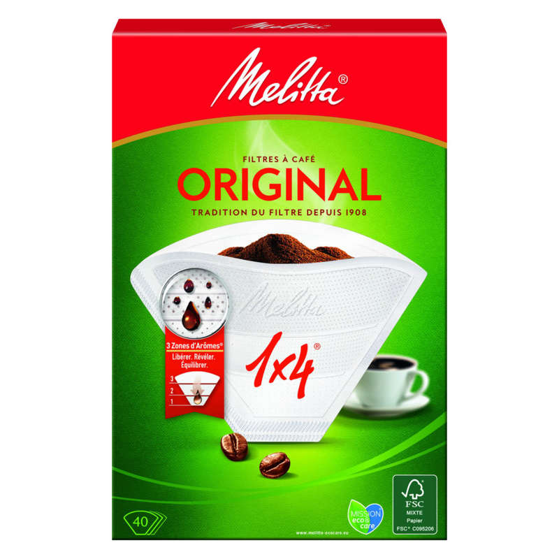 Melitta Filtres À Café Original 1X4 40 Each