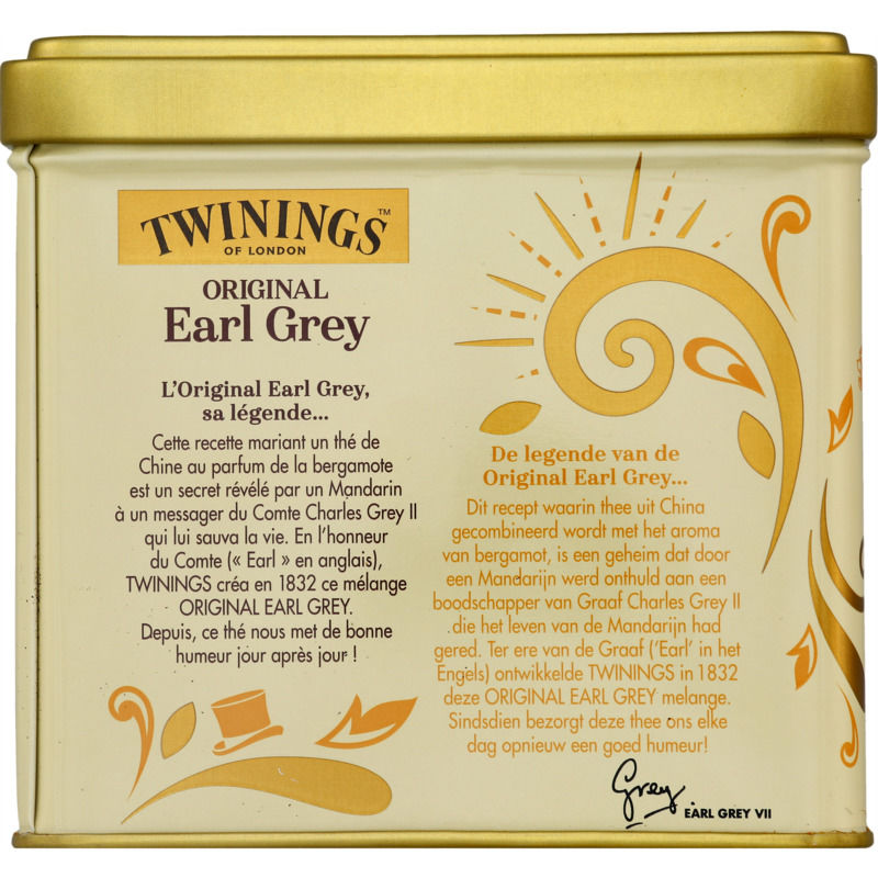 Twinings Thé Original Earl Grey, Aromatisé À La Bergamote 200G