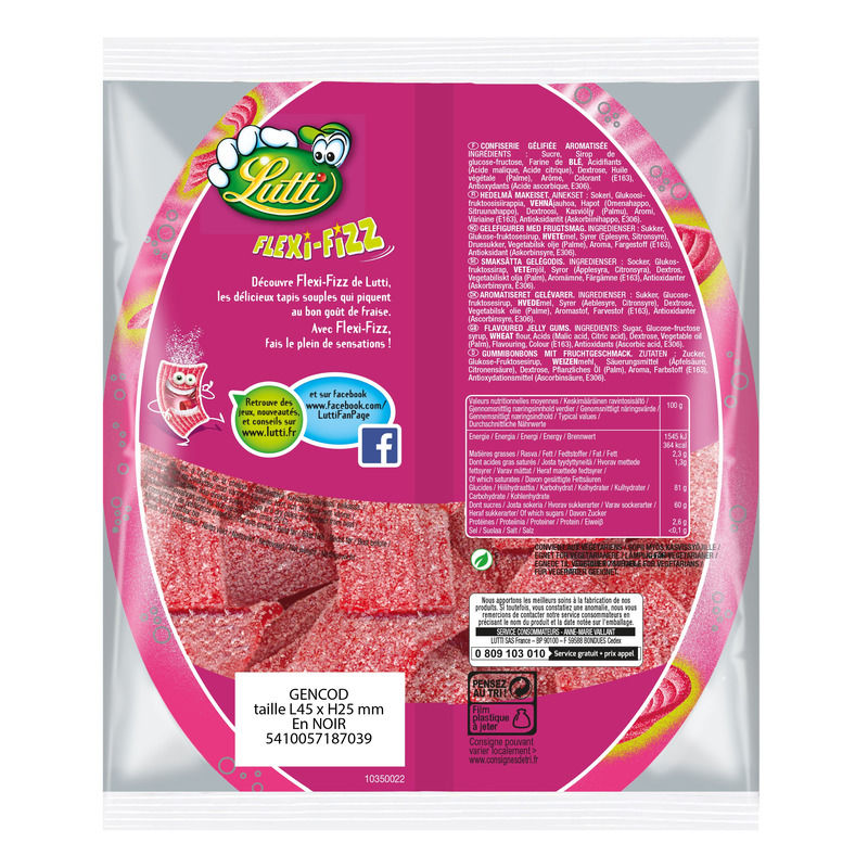 Lutti Bonbons Flexi-Fizz 225g