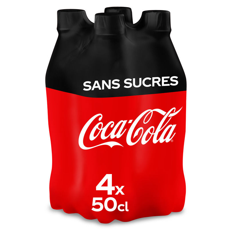 Coca-cola sans sucres en Bouteilles 4x50cl