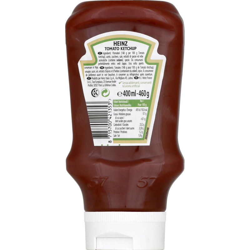 Heinz Tomato Ketchup Flacon Top Down 460g