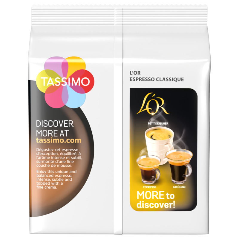 Tassimo Café L'Or Espresso Classique en Dosettes x16 - 140g