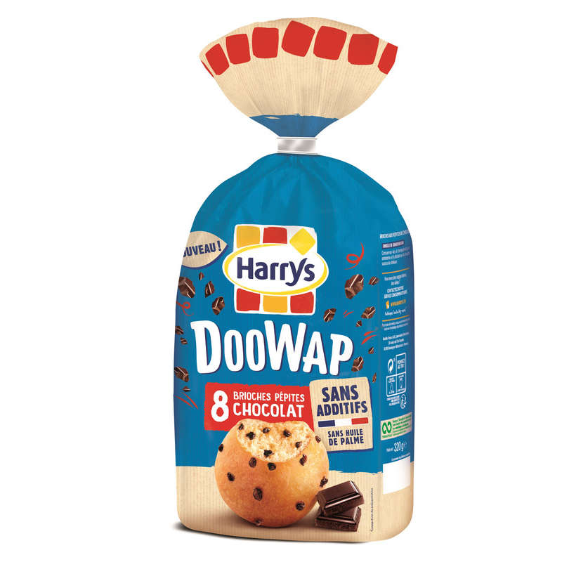 Harrys Doowap Brioches sans additifs aux pépites de chocolat x8, 320g