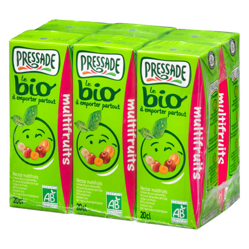 Pressade Jus Multifruits Bio 6x20cl