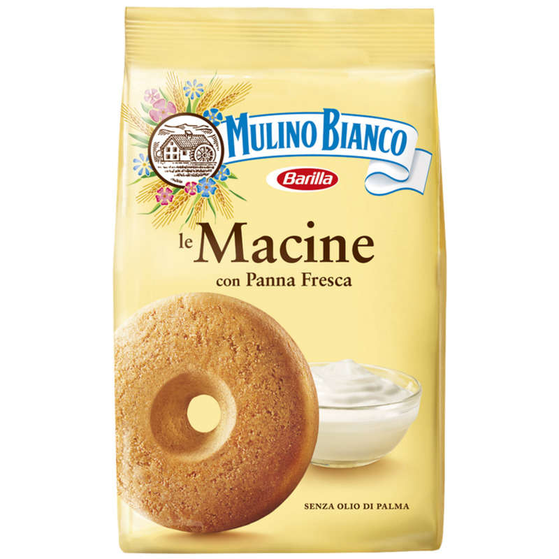 Mulino Bianco Biscuits Macine Con Panna Fresca 350G