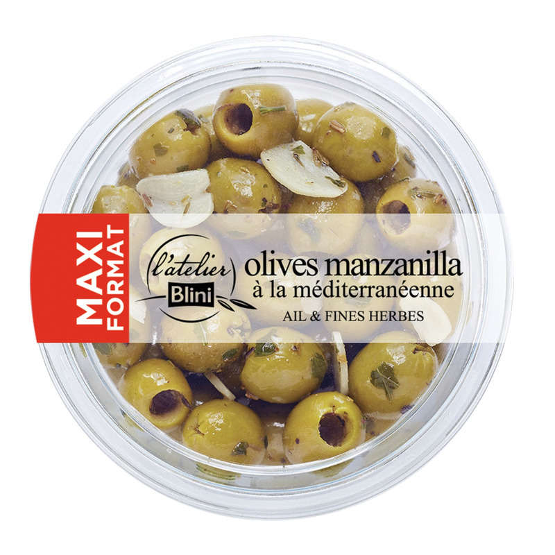 L'Atelier Blini Olives Manzanilla À La Méditérranéenne 300g