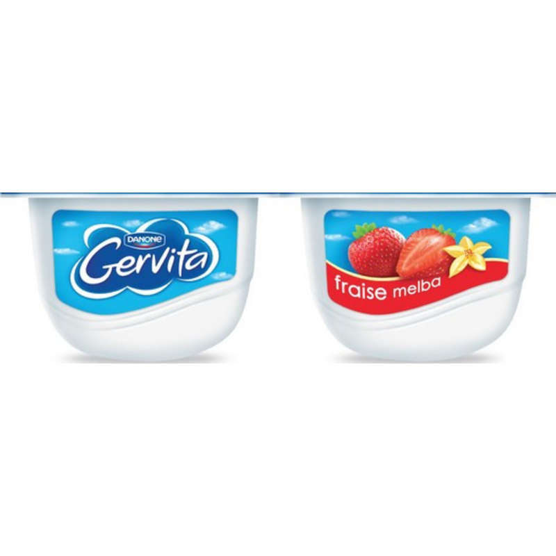 Gervita Fromage Blanc Mousse Fraise Melba 4x100g