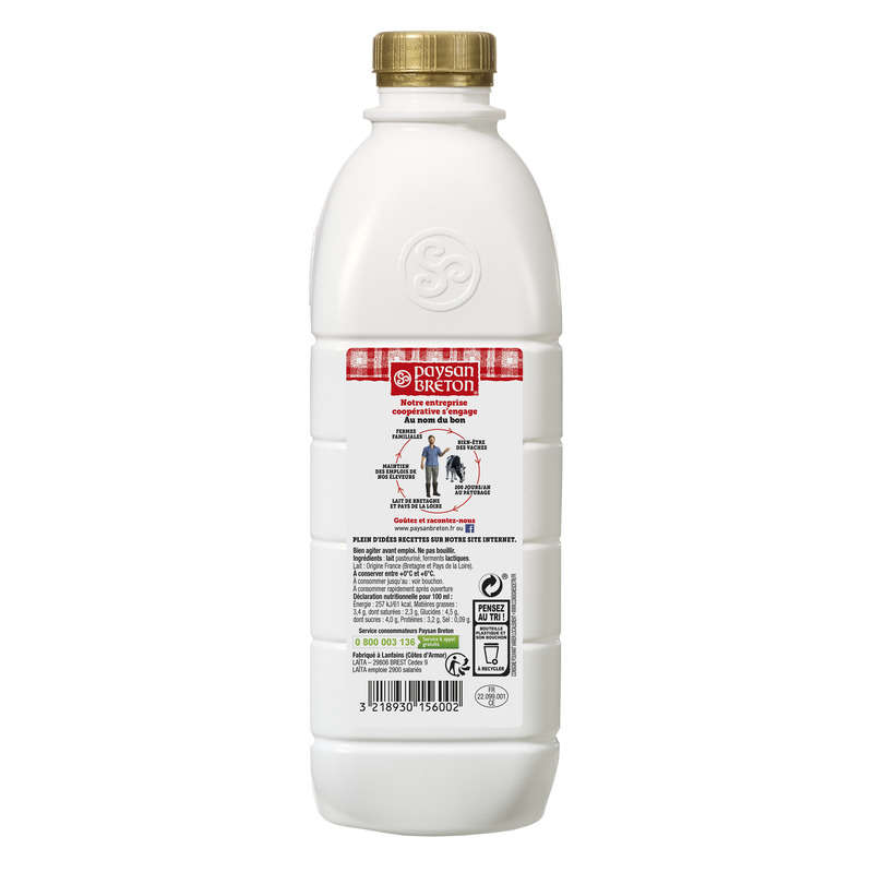 Paysan Breton Lait Ribot 1L