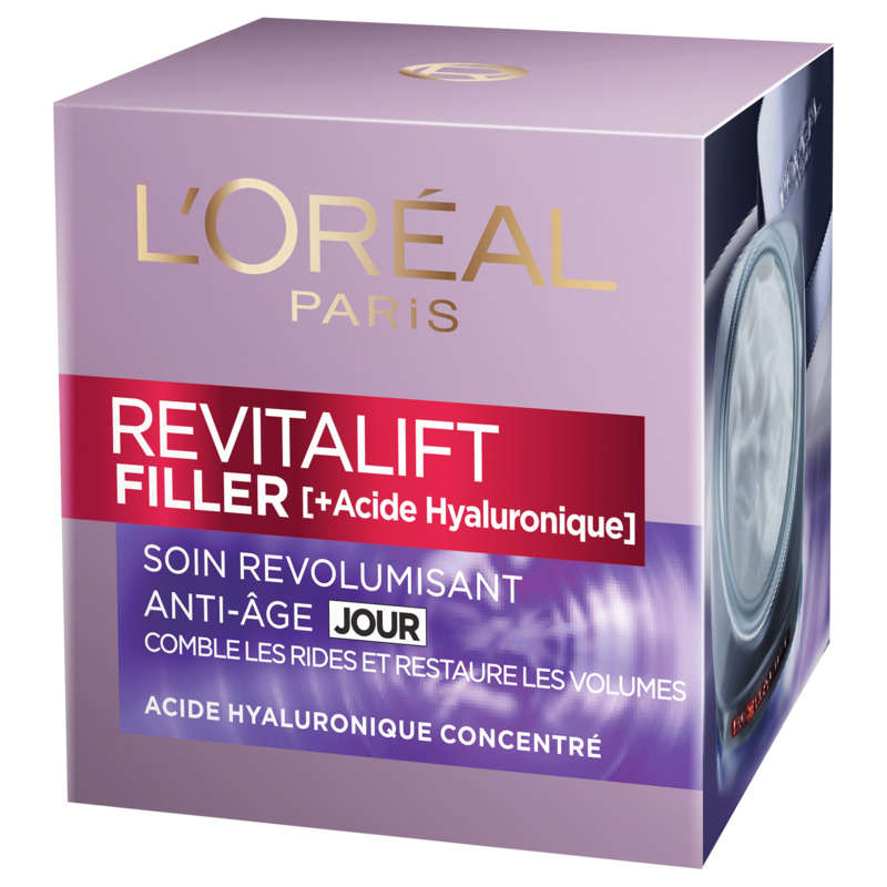 L'Oréal Paris Revitalift Filler Crème Visage Jour Anti-Rides Revolumisant 50ml