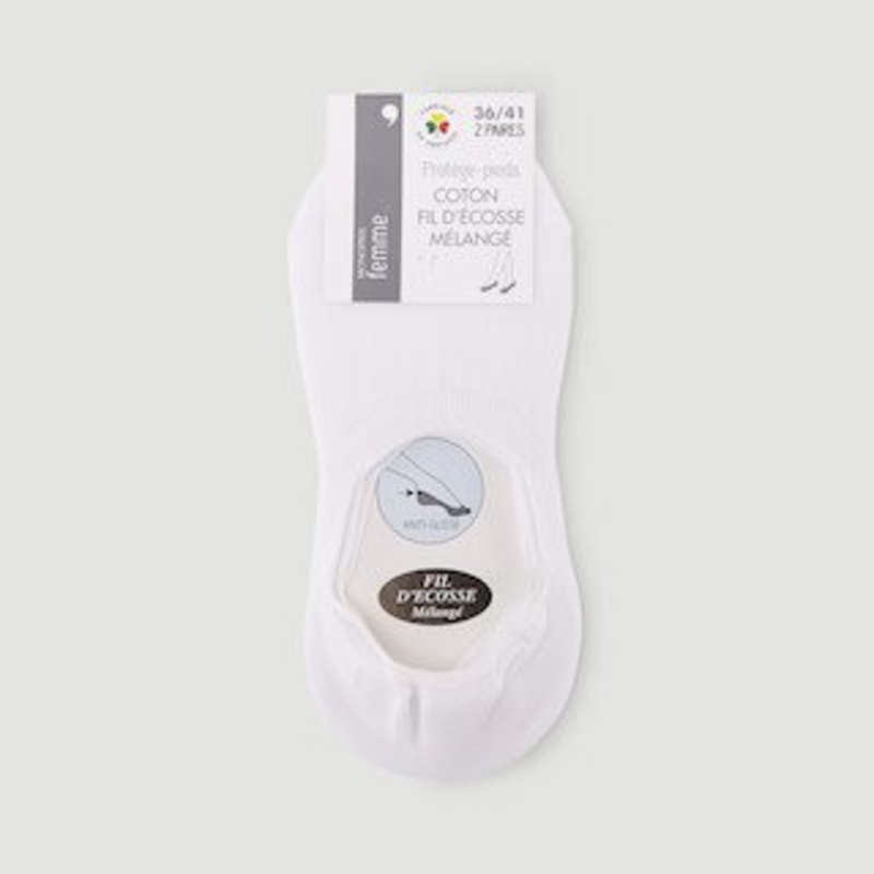 Monoprix Femme Protège-Pieds imprimés pois x2 - TU