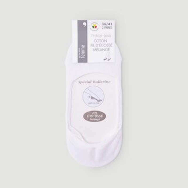 Monoprix Femme Protège-Pieds X2 Spécial Ballerine Blancs TU