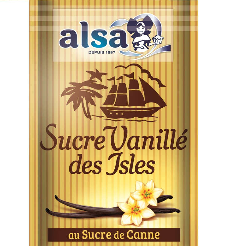 Alsa Sucre Vanillé Des Isles 7 Sachets, 53g