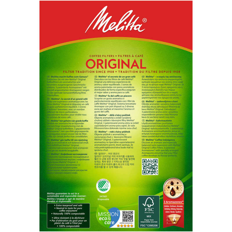 Melitta Filtre à Café brun 80 unité