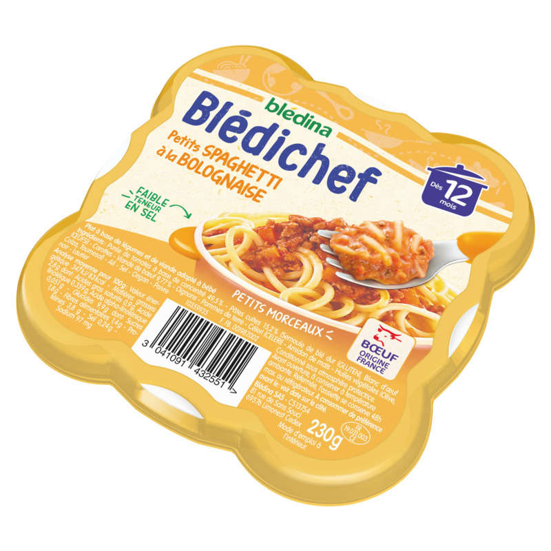 Blédina Petits Spaghetti à La Bolognaise, dès 12 Mois 230g