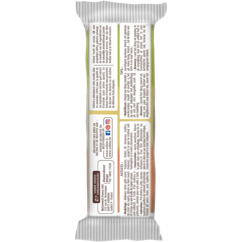 Vahiné Pâte d'Amandes 40% 150g