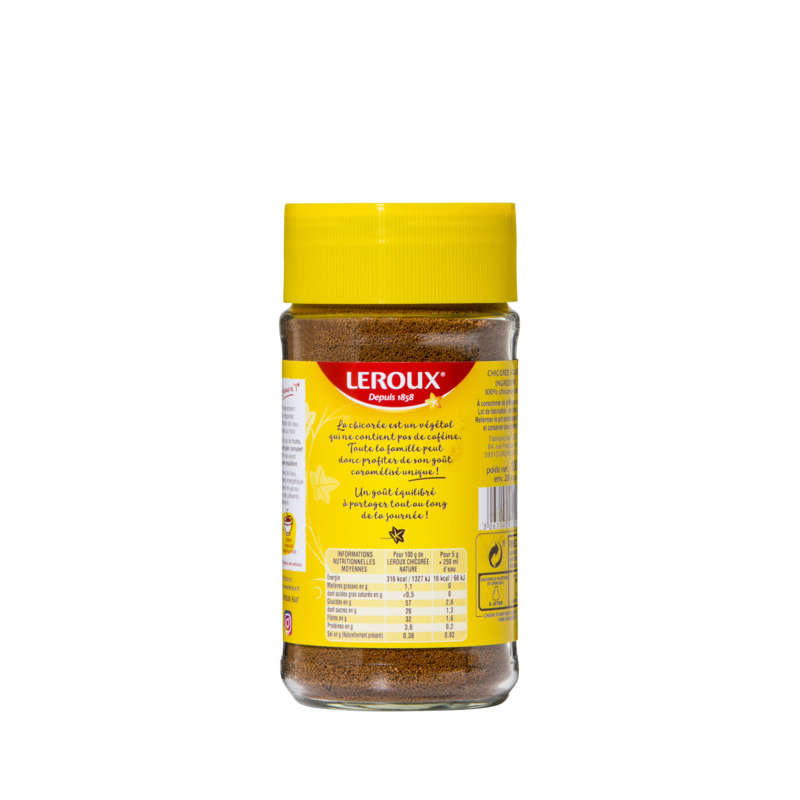 Leroux Chicorée Soluble Nature Légèrement Caramélisé 100g