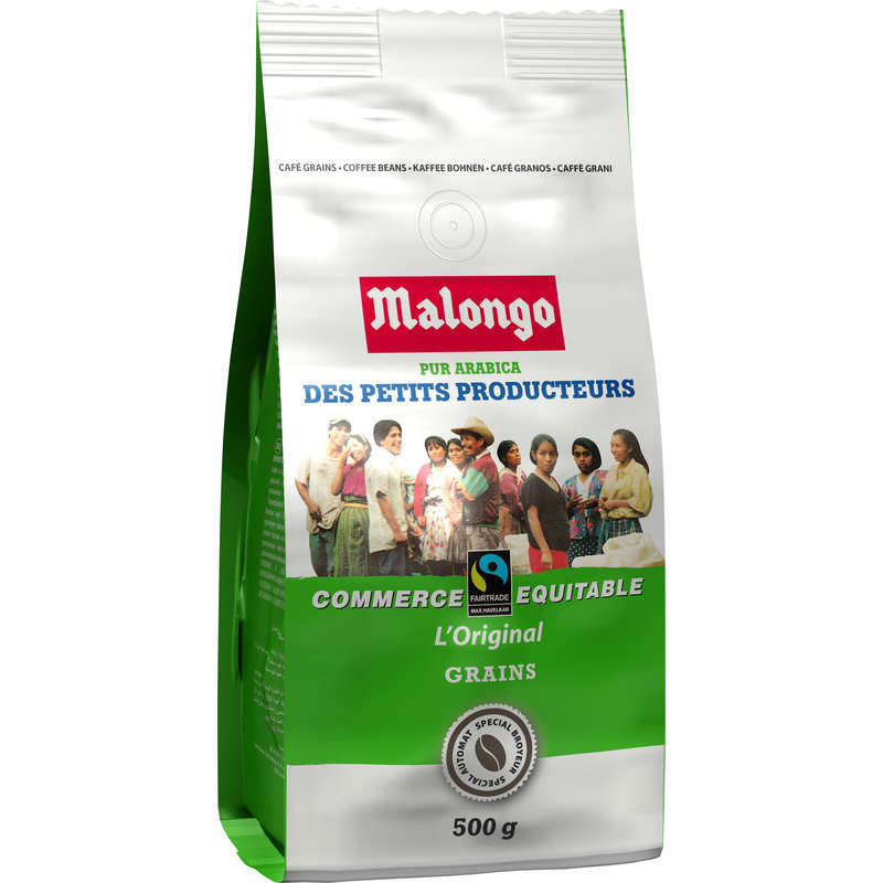 Malongo Café En Grains L'Original Commerce Equitable 500g