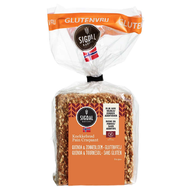 Sigdal Craquants norvégiens Quinoa & Tournesol sans Gluten 190g