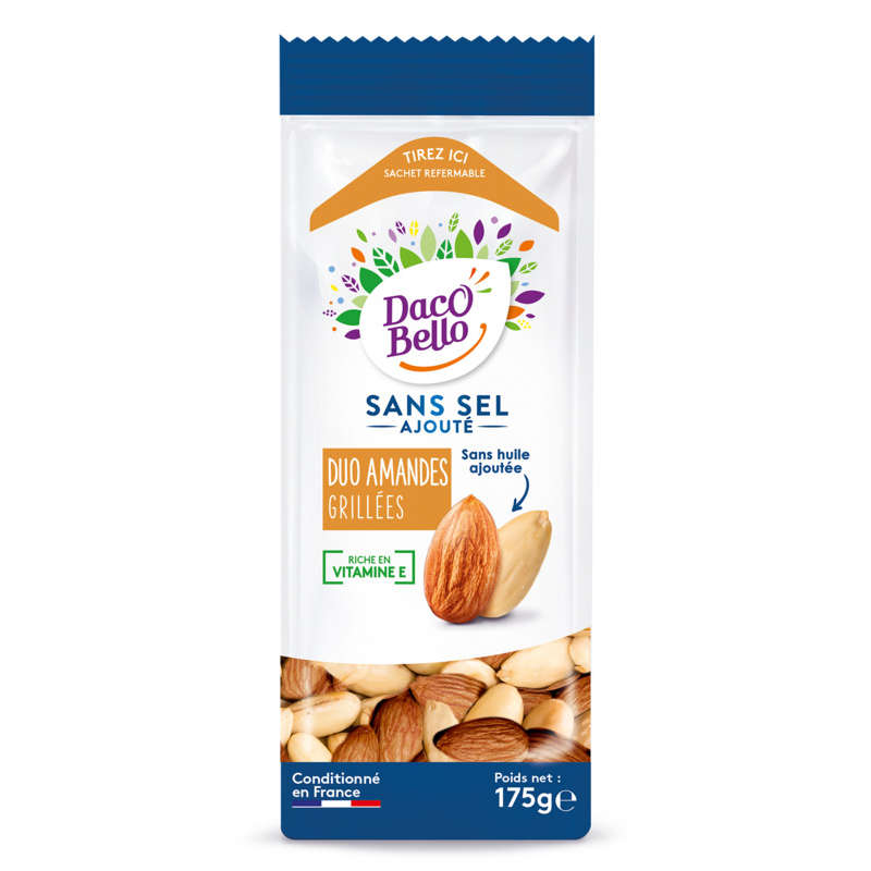 Daco Bello Duo Amandes grillées sans sel ajouté 175g