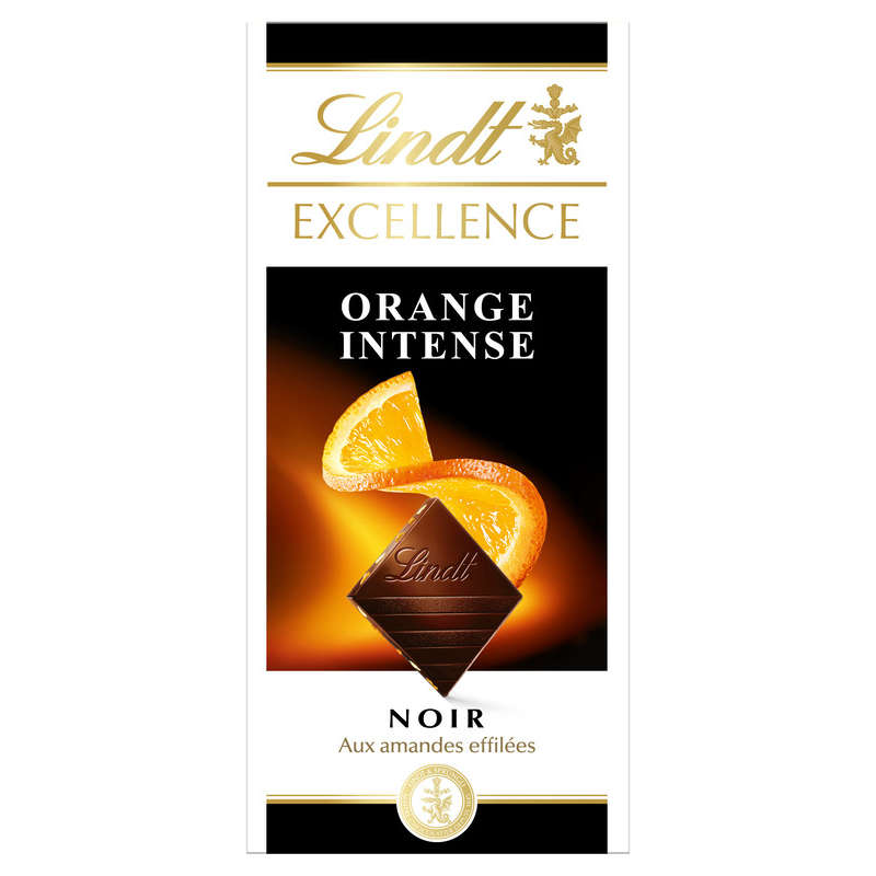 Lindt Excellence Tablette Chocolat Noir Orange Intense 100g