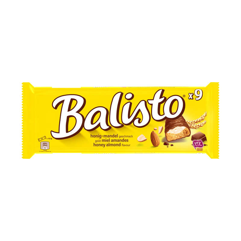 Balisto x9 Barres Chocolat Miel Et Amandes 166,5g