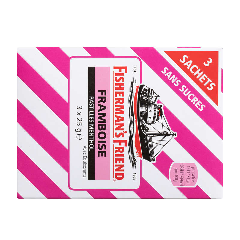 Fisherman'S Friend Pastilles Sans Sucres Au Gout Menthol - Framboise 25g