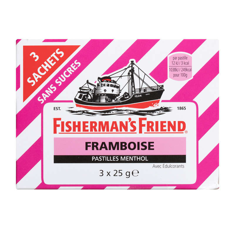 Fisherman'S Friend Pastilles Sans Sucres Au Gout Menthol - Framboise 25g