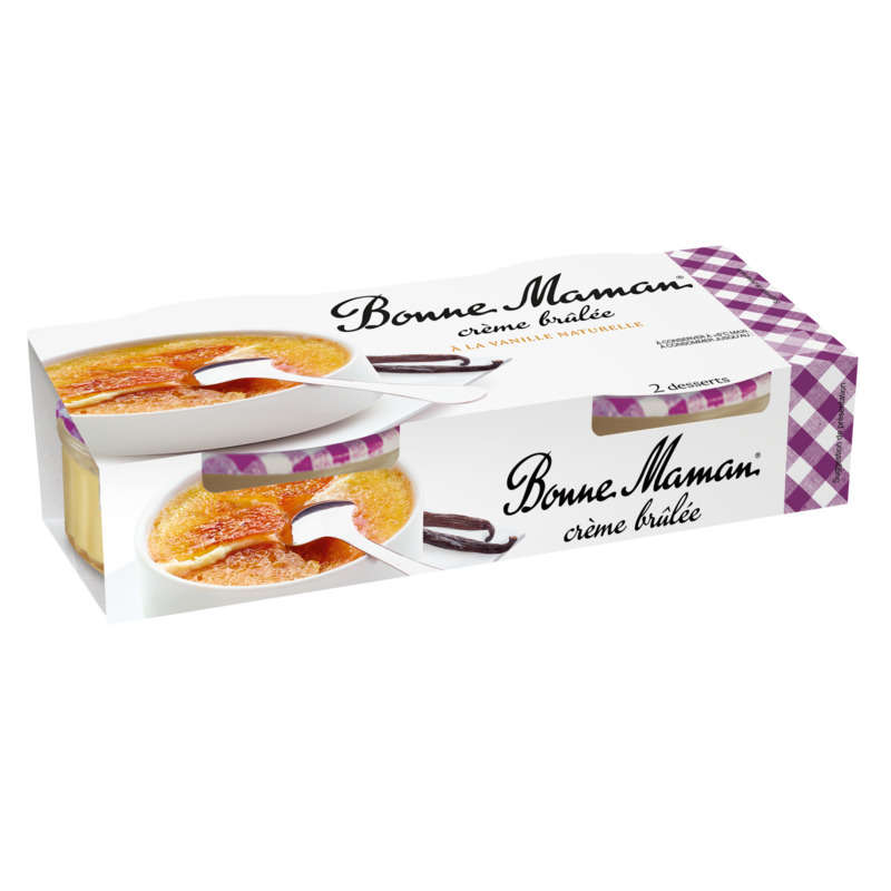 Bonne Maman Crème Brûlée à la Vanille Naturelle 2x100g