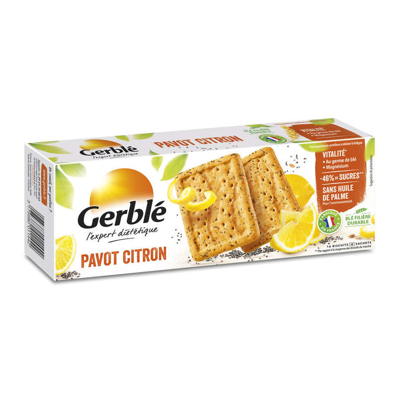 Gerblé Biscuit pavot citron 200g